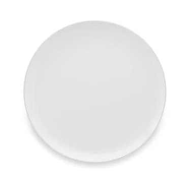 Empty plate isolated on white background Foto stock