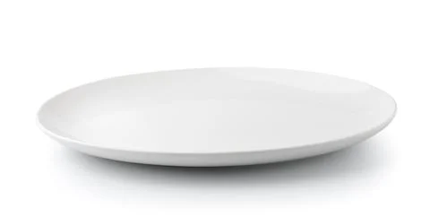 Empty plate isolated on a white background Stock Photos