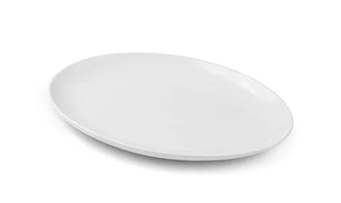 Empty plate isolated on a white background Stock Photos