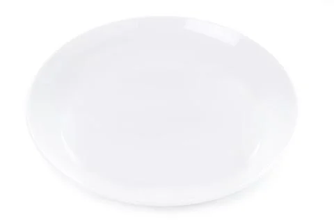 Empty plate isolated on white Stock Photos