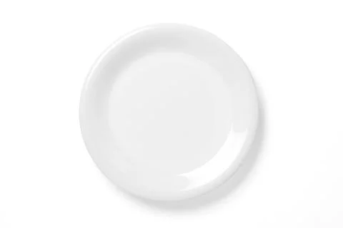 Empty plate isolated on white Stock Photos