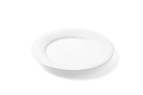 Empty plate isolated on white Stock Photos