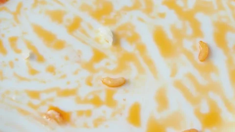 Empty plate with leftover food after meal Stock Footage 344918447
