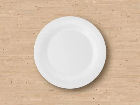 Empty plate on table Illustrazione stock