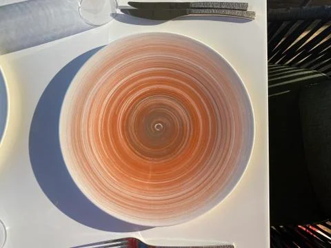 Empty plate on table Stock Photos