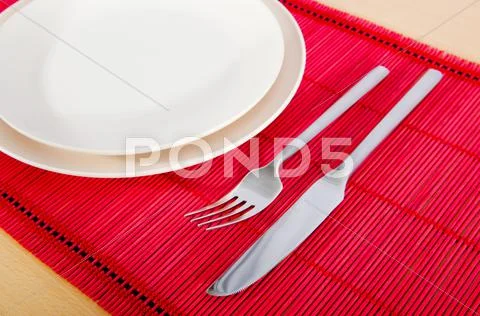Empty Plate With Utensils