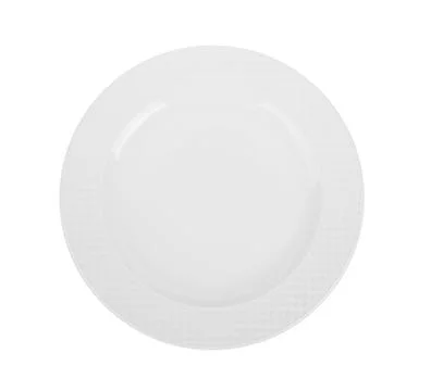 Empty plate on white background Stock Photos