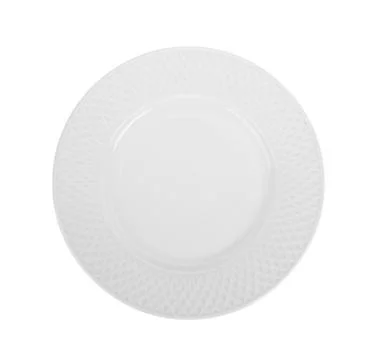 Empty plate on white background Stock Photos