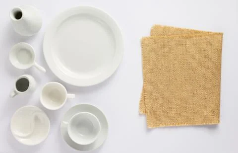 Empty plate on white  background Stock Photos