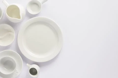 Empty plate on white  background Stock Photos