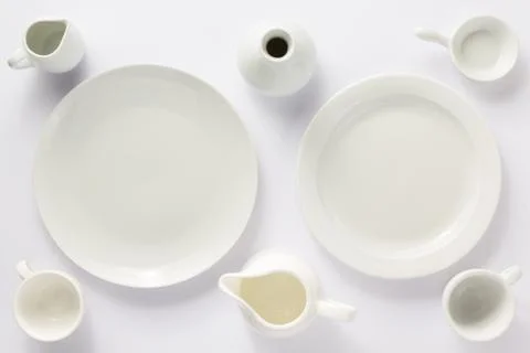 Empty plate on white  background Stock Photos