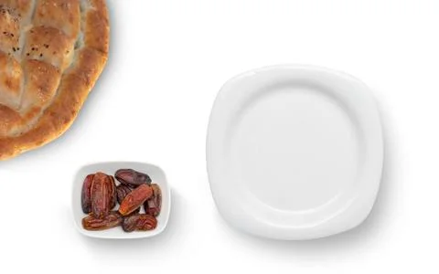 Empty plate on white background Фото