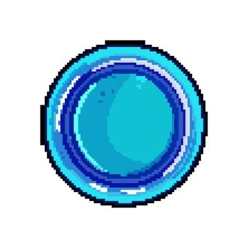 Empty plate white pixel art vector illustration Stockillustratie