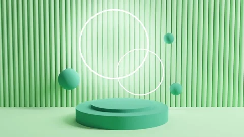 An empty platform lit by bright lights Stock Footage 157837361