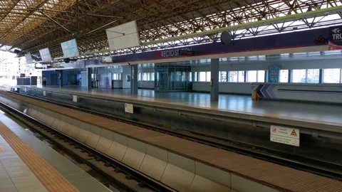 Empty Platform of LRT Recto Station Manila Stock Footage 206409206