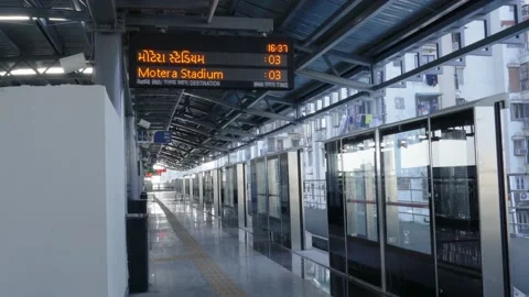 Empty Platform - Metro Station Stock Footage 220131680