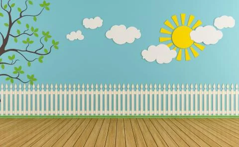 Empty play room Stock Illustration