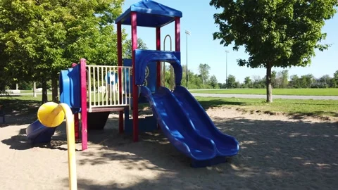 Empty playground because of COVID pandemic Stock Footage 137427218