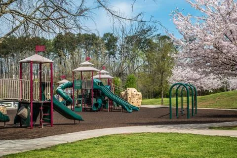 Empty playground Coronavirus Stock Photos