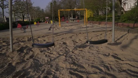 Empty Playground Due to the Coronavirus Stock Footage 132748579