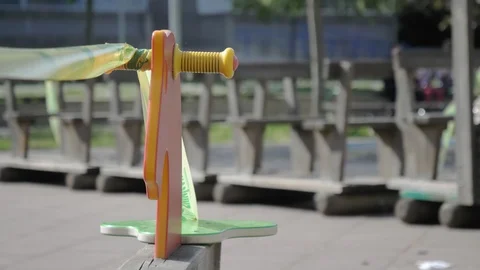 Empty playground due to Covid 19 Coronavirus Video stock 128536722