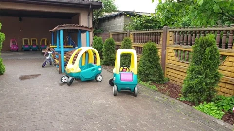 Empty playground during Covid-19 in April Stock Footage 132268324