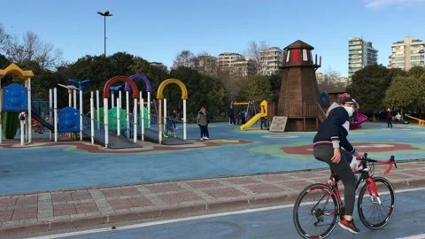 Empty playground Video stock 145911740