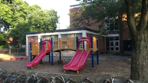 Empty Playground Off Limits Covid Toronto 4K Stock Footage 143157731