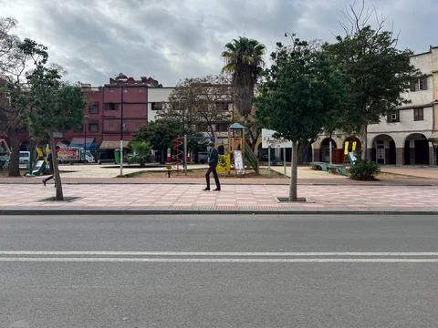 Empty playground in Morocco Stock Photos