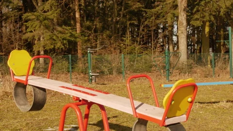 Empty playground neat the forest Stock Footage 149574172