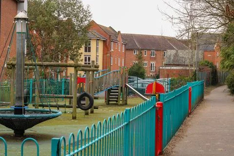 Empty Playground with no people Stock Photos