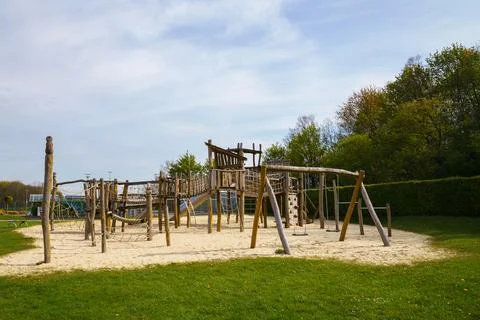 An empty playground at the stadium. Stock Photos
