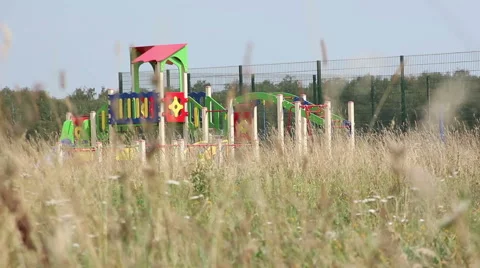 Empty playground in summer Stock Footage 61437030