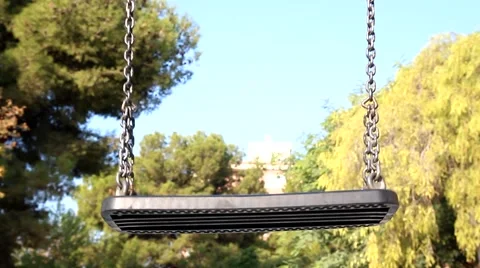 Empty Playground Swing in a Park 스톡 동영상 43170519