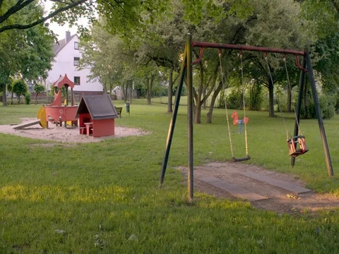 An empty Playground with swings 動画素材 76815332