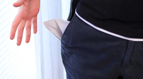 Empty pocket Stock Footage 57677620