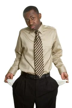 Empty pockets man Stock Photos