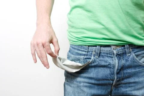 Empty pockets Stock Photos