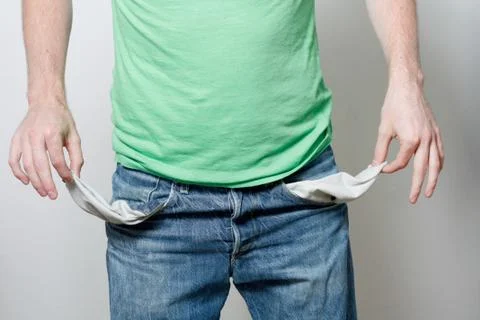 Empty pockets Stock Photos