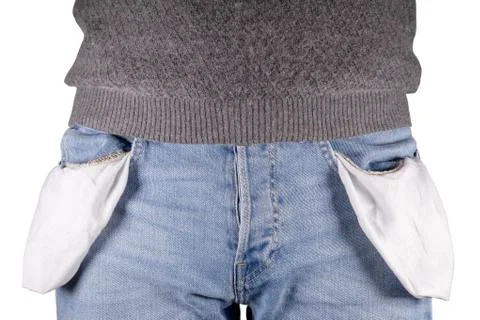 Empty Pockets Of A Poor Man Foto stock