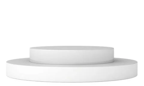 Empty podium. 3d render on a white background Illustrazione stock