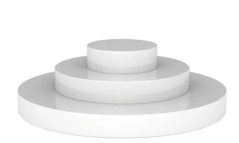 Empty podium. 3d render on a white background 스톡 일러스트