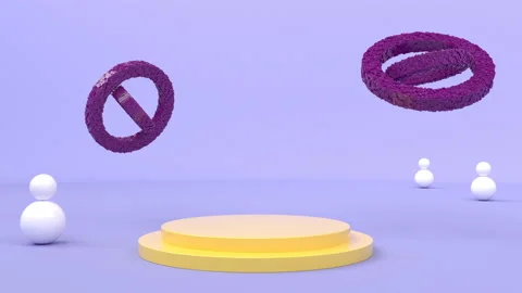 Empty podium 3d stage promotion design elements clear mockup scene able to loop Stock Footage 165471684