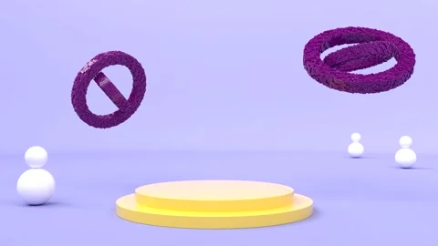 Empty podium 3d stage promotion design elements Stock Footage 166125440