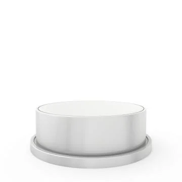 Empty podium and place on white background. 3d rendering Illustrazione stock