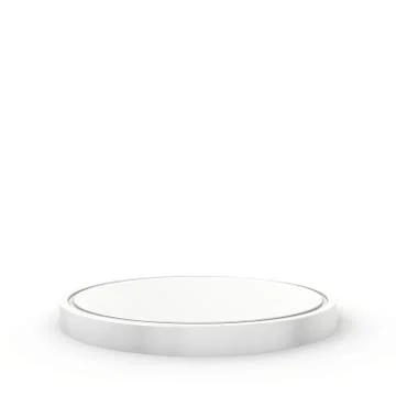 Empty podium and place on white background. 3d rendering Illustrazione stock