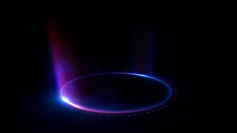 Empty podium. Disco club. Rays view. Show magic party. Calm motion. Glint che Stock Footage 91108606
