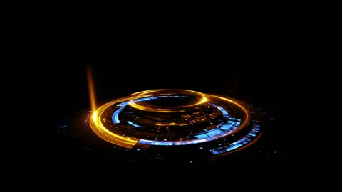 Empty podium. Disco club. Rays view. Show magic party. Calm motion. Glint che Stock Footage 91108622
