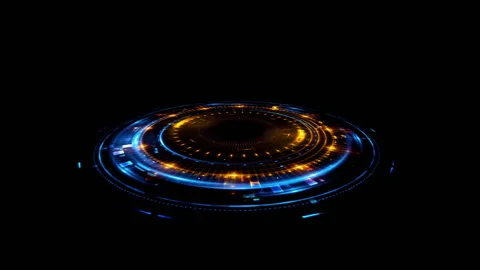 Empty podium. Disco club. Rays view. Show magic party. Calm motion. Glint che Stock Footage 91108683