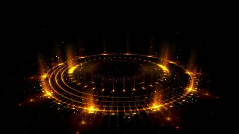 Empty podium. Disco club. Rays view. Show magic party. Calm motion. Glint che Stock Footage 91108694